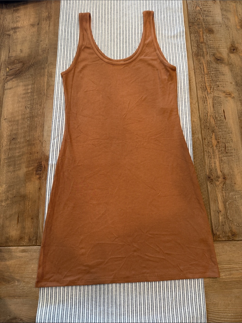 Hurley Rust Brown Ribbed Tank Mini Dress - Picture 1 of 3